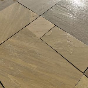 Raj green sandstone paving